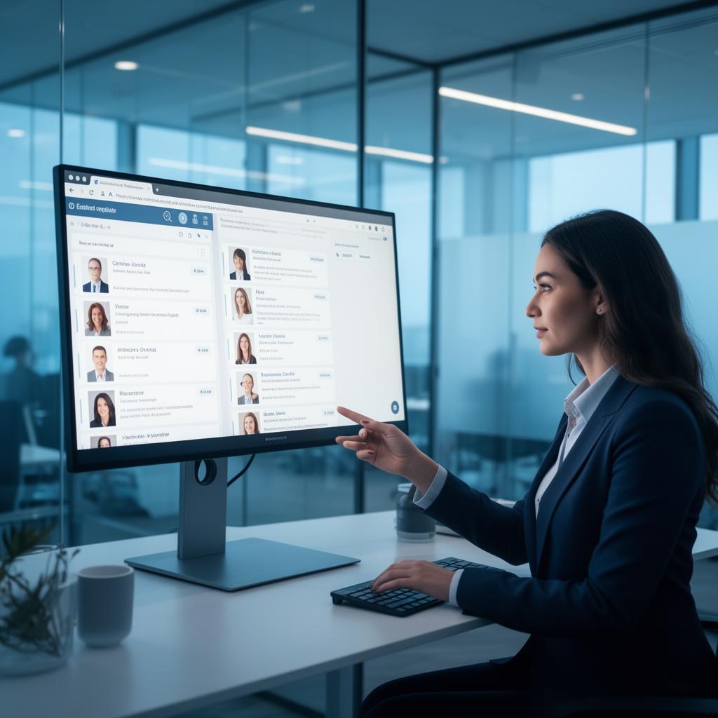 HR recruiter reviewing verified candidates